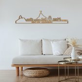 Skyline Rio De Janeiro Eikenhout 130 Cm Wanddecoratie Voor Aan De Muur Met Tekst City Shapes