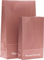 Blokbodemzakjes 100 stuks - Roze - 15 x 25 x 6 A5 - Blokbodemzakjes papier - Blokbodemzak kraft