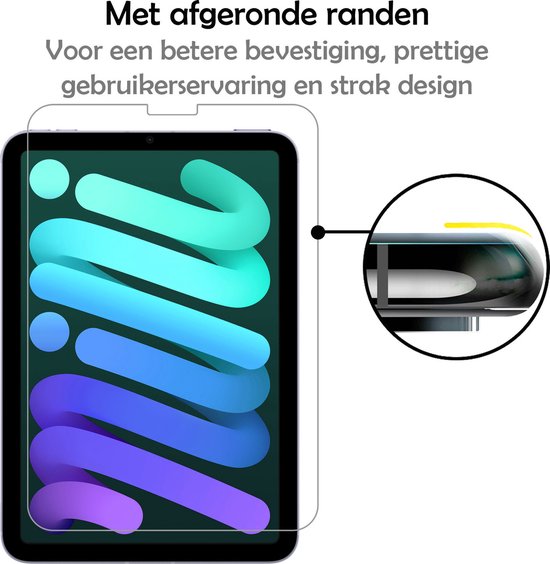 iPad Mini 6 2022 Case Cover Book Case avec protecteur d'écran - Blauw clair