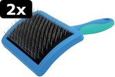 2x SLICKERBORSTEL HARD BLAUW L