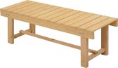 Bol.com Outsunny Tuinbank 2-zits zitbank houten bank tuinmeubelen massief hout naturel 11 m 84B-362 aanbieding