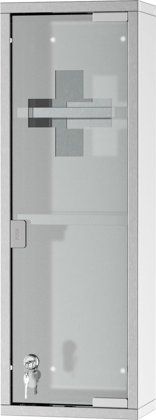 Kleankin Medicijnkast, 3 Laags Apothekerskast, Afsluitbare Medicijnkast Met 2 Sleutels Staal Wit 30 X 14 46 Cm 656231049 Kleankin Medicijnkast, 3 Laags Apothekerskast, Afsluitbare Medicijnkast Met 2 Sleutels Staal Wit 30 X 14 46 Cm 656231049