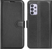 Samsung Galaxy A53 Hoesje - MobyDefend Kunstleren Wallet Book Case - Zwart - GSM Hoesje - Telefoonhoesje Geschikt Voor Samsung Galaxy A53