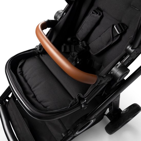 Baninni Luiz - Tweeling Kinderwagen - Duo Buggy - incl. 2 omvormbare zitjes & reiswiegjes - Geschikt voor 1 of 2 kindjes vanaf geboorte tot 22kg - Zwart