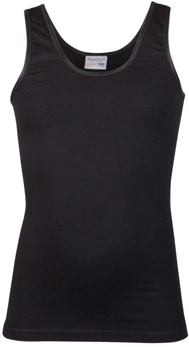 Beeren Comfort Feeling  katoen meisjes hemdje  brede band  - 164  - Zwart