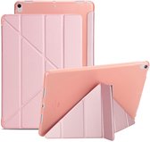 Tablet Hoes geschikt voor iPad Hoes 2021 - 9e generatie - 10.2 inch - Smart Cover - A2603 - A2604 - Goud Roze