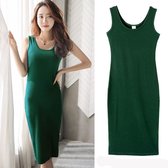 Jurk - Mini-jurk Dames - Knielengte - Groen - Maat XL