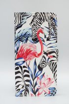 P.C.K. Hoesje/Boekhoesje/Bookcase Flamingo print geschikt voor Samsung Galaxy S21