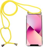 H.K. backcover/achterkant/hoesje met koord geel Samsung Galaxy A32 5G + Glasfolie
