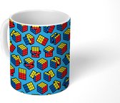 Mok - Koffiemok - Patroon - Rubiks cube - KubusPatrone - Jongens - Kinderen - Kidsn - Mokken - 350 ML - Beker - Koffiemokken - Theemok