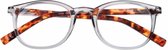 leesbril unisex blauw/bruin sterkte +3,00