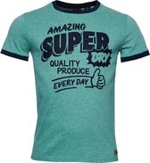 Superdry - Heren T-Shirt - Workwear - Slimfit - Groen