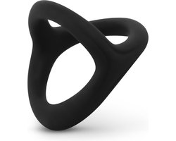 EasyToys - Flexibele Siliconen Cock en Balzakring - Zacht Siliconen - Cockring - Seksspeeltjes - Penisring - Cockringen - Cockring Vibrerend - Sex Toys voor Mannen - Zwart