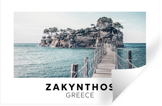 Foto: Muurstickers sticker folie zakynthos griekenland zee 90x60 cm plakfolie muurstickers kinderkamer zelfklevend behang zelfklevend behangpapier stickerfolie