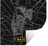 Stickers Stickers muraux - Raalte - Or - Plan de la ville - Carte - Carte - 50x50 cm - Feuille adhésive