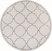 Muratap Buitenkleed Berlin - Creme- 120 CM ROND - Tuintapijt - Buitentapijt - Laagpolig Tapijt Buiten