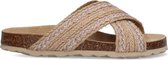 Braqeez 422422-502 Meisjes Slippers - Beige - Imitatieleer - Geen Sluiting