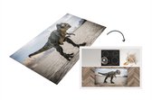 Keukenloper - Loper keuken - Dinosaurus - Zand - Speelgoed - 120x60 cm - Keukenloper vinyl