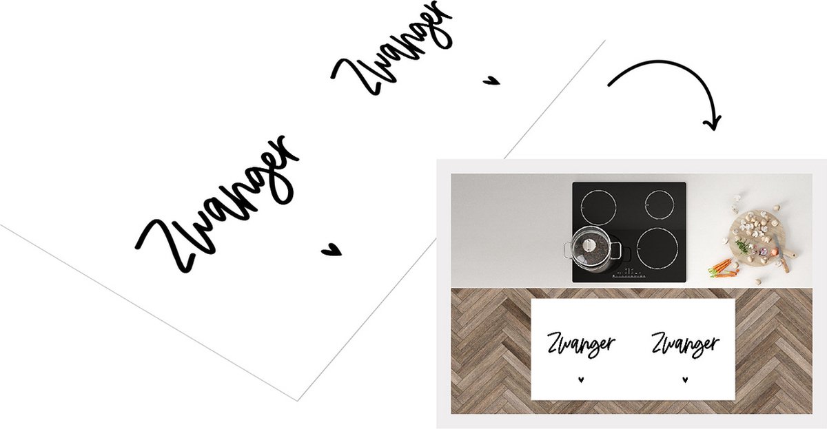 KitchenYeah Keukenloper - Loper keuken - Spreuken - Zwanger - Quotes - Mama - 120x60 cm - Keukenloper vinyl Multicolor