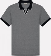 Dstrezzed - Polo Gaze Melange Donkerblauw - Modern-fit - Heren Poloshirt Maat XL