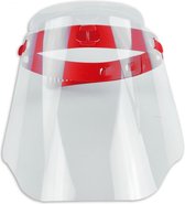 gezichtsscherm 38 x 23 cm transparant/rood