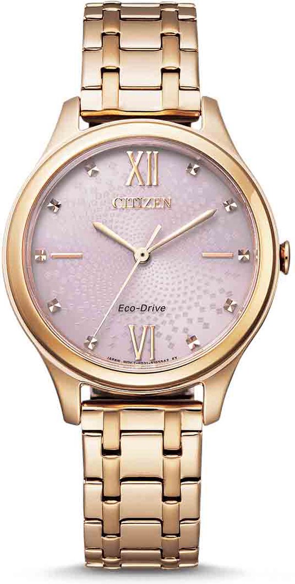 Citizen Elegance Horloge - Citizen dames horloge - Goud - diameter 32 mm - Rose Gold toned Stainless Steel