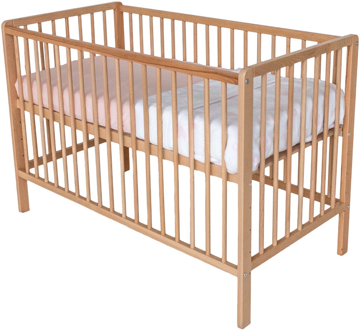 Prénatal Ledikant Ebbe - Naturel Hout - Babybed - max. 30 kg - 60x120 cm – foto 6