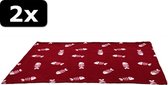 2x - BEANY FLEECE DEKEN BO 100X70CM