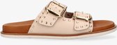 Tango | Jillian 1-b bone white leather footbed sandal - off white sole | Maat: 40