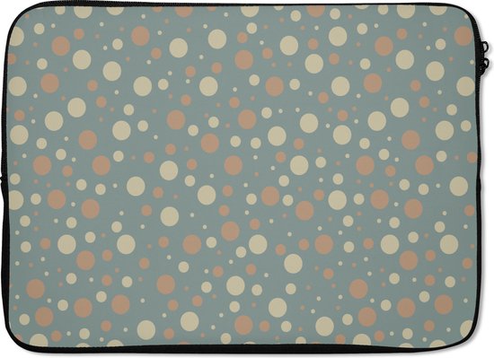 Housse pour ordinateur portable 13 pouces - Pois - Motif - Grijs - Housse pour ordinateur portable - Dimensions intérieures 32x22,5 cm