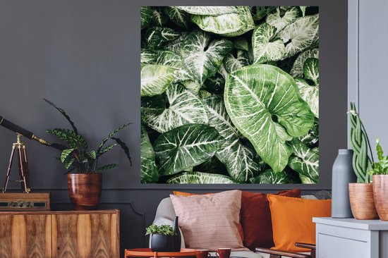 Stickers muraux - Feuilles - Plantes - Nature - 120x120 cm - Feuille adhésive XXL