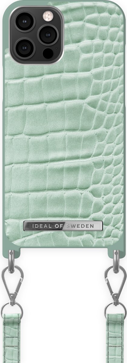 iDeal of Sweden Phone Necklace Case iPhone 12 Pro Max Mint Croco