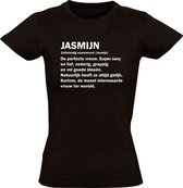 Jasmijn grappig Dames t-shirt | verjaardag | cadeau | kado | shirt | Zwart