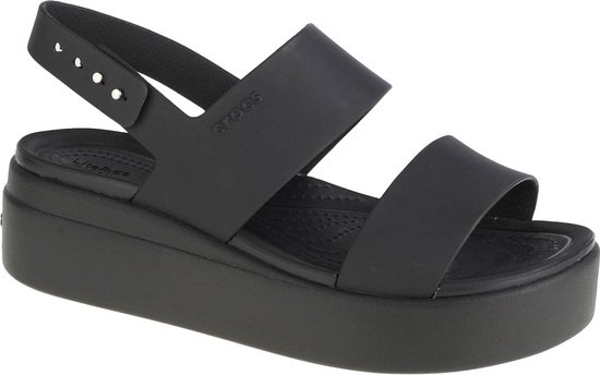 Crocs Brooklyn Low Wedge Sandalen Zwart EU 37 1/2 Vrouw