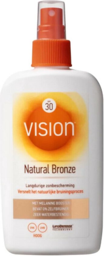 2x Vision Zonnebrand Natural Bronze SPF 30 185 ml