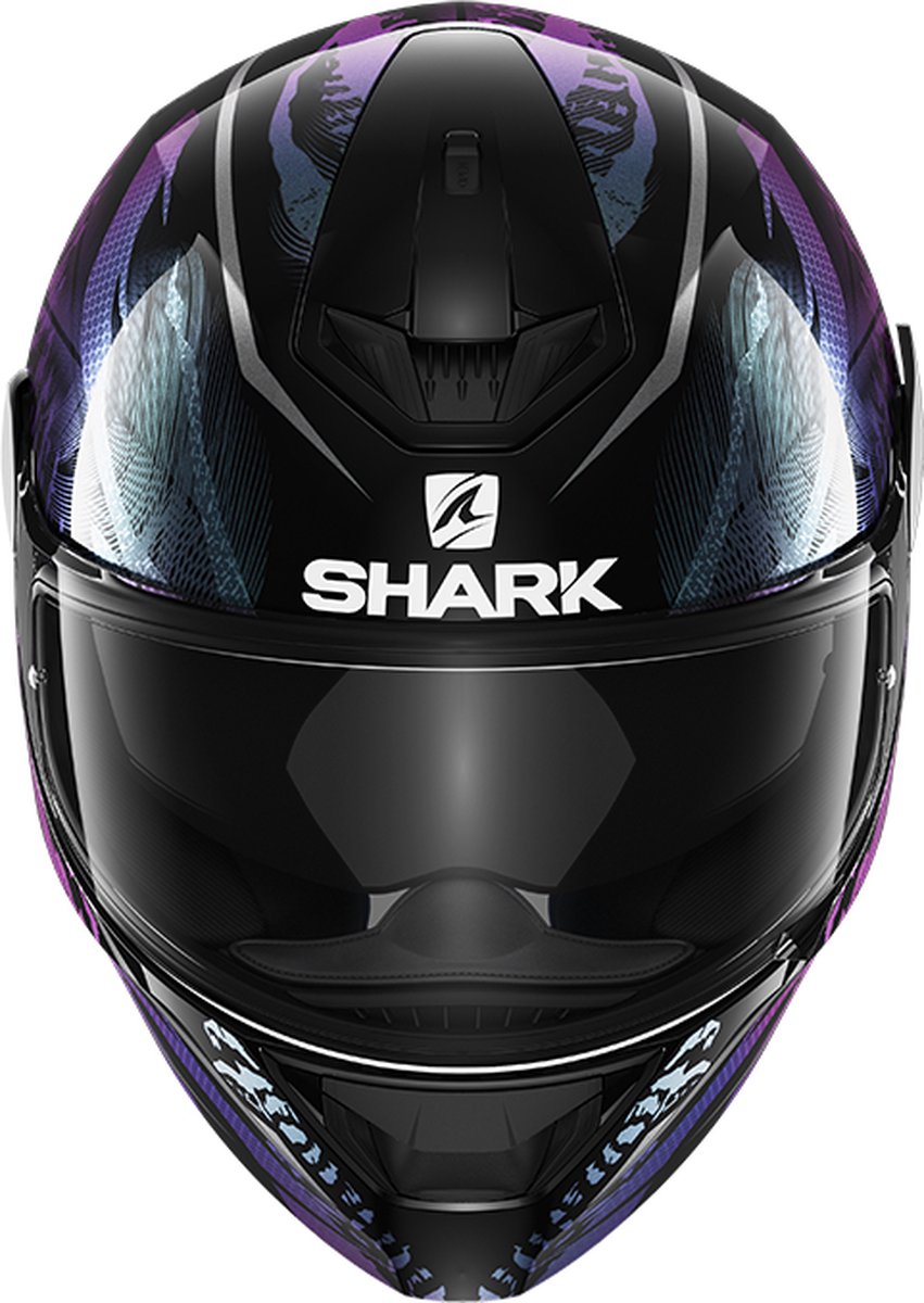 SHARK D-SKWAL 2 SHIGAN Motorhelm integraalhelm Zwart Violet Glitter - Maat XL – foto 2