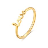 Twice As Nice Ring in goudkleurig edelstaal, love 52