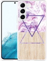 Galaxy S22 Hoesje Color Paint Wood Art - Designed by Cazy