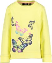 Blue Seven - meisjes sweatshirt - vlinders- geel - Maat 122