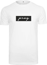 Urban Classics Heren Tshirt -XL- Pray Boxlogo Wit