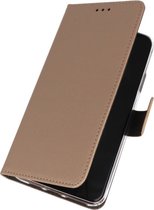 Booktype Telefoonhoesjes - Bookcase Hoesje - Wallet Case -  Geschikt voor Huawei P40 - Goud