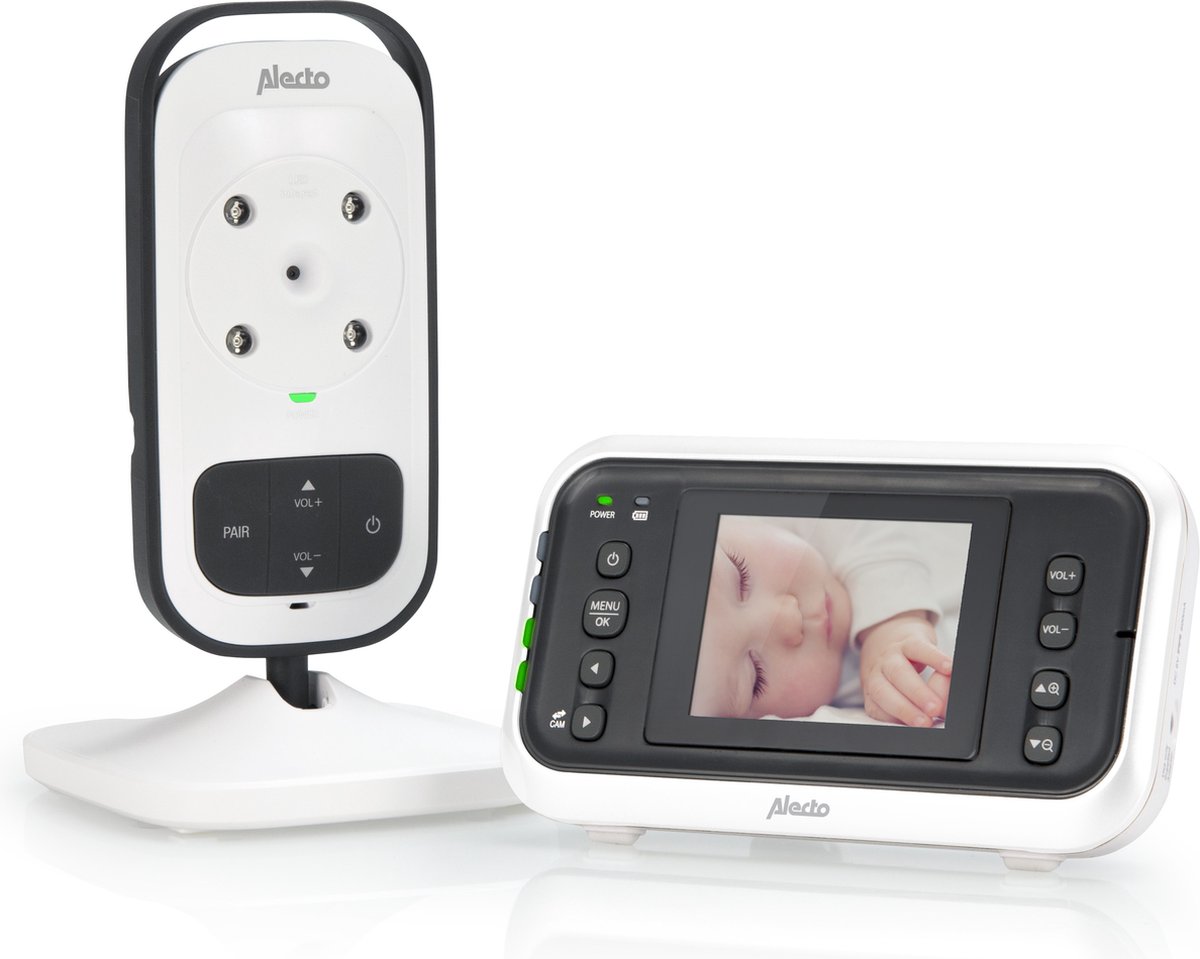 Afbeelding 2 van Alecto DVM-75 - Babyfoon met camera - Temperatuurweergave - Wit