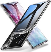 LuxeBass Hoesje geschikt voor Samsung Galaxy Note 10 Plus - Anti Scratch - Silicone case - Kunststof - Soft cover - Schokbestendig - Transparant