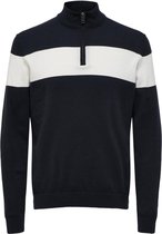 Only & Sons Trui Onsdon 12 Ls Half Zip Stripe Knit 22021640 Dark Navy/star White Mannen Maat - M