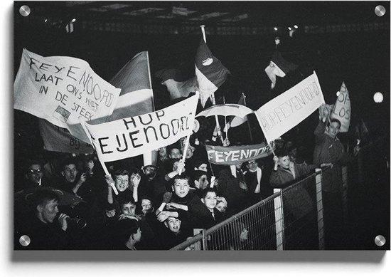 Walljar - Feyenoord - Benfica '63 II - Muurdecoratie - Acrylglas schilderij - 50 x 70 cm