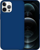 iPhone 13 Pro Max Case Hoesje Siliconen Back Cover - Apple iPhone 13 Pro Max - Midnight Blue/Donker Blauw