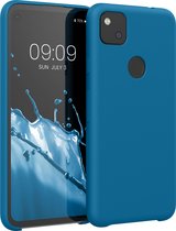 kwmobile telefoonhoesje voor Google Pixel 4a - Hoesje met siliconen coating - Smartphone case in rifblauw
