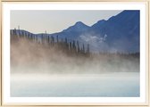 Poster Met Metaal Gouden Lijst - Misty Mountain Poster