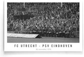 Walljar - FC Utrecht - PSV Eindhoven '76 - Zwart wit poster