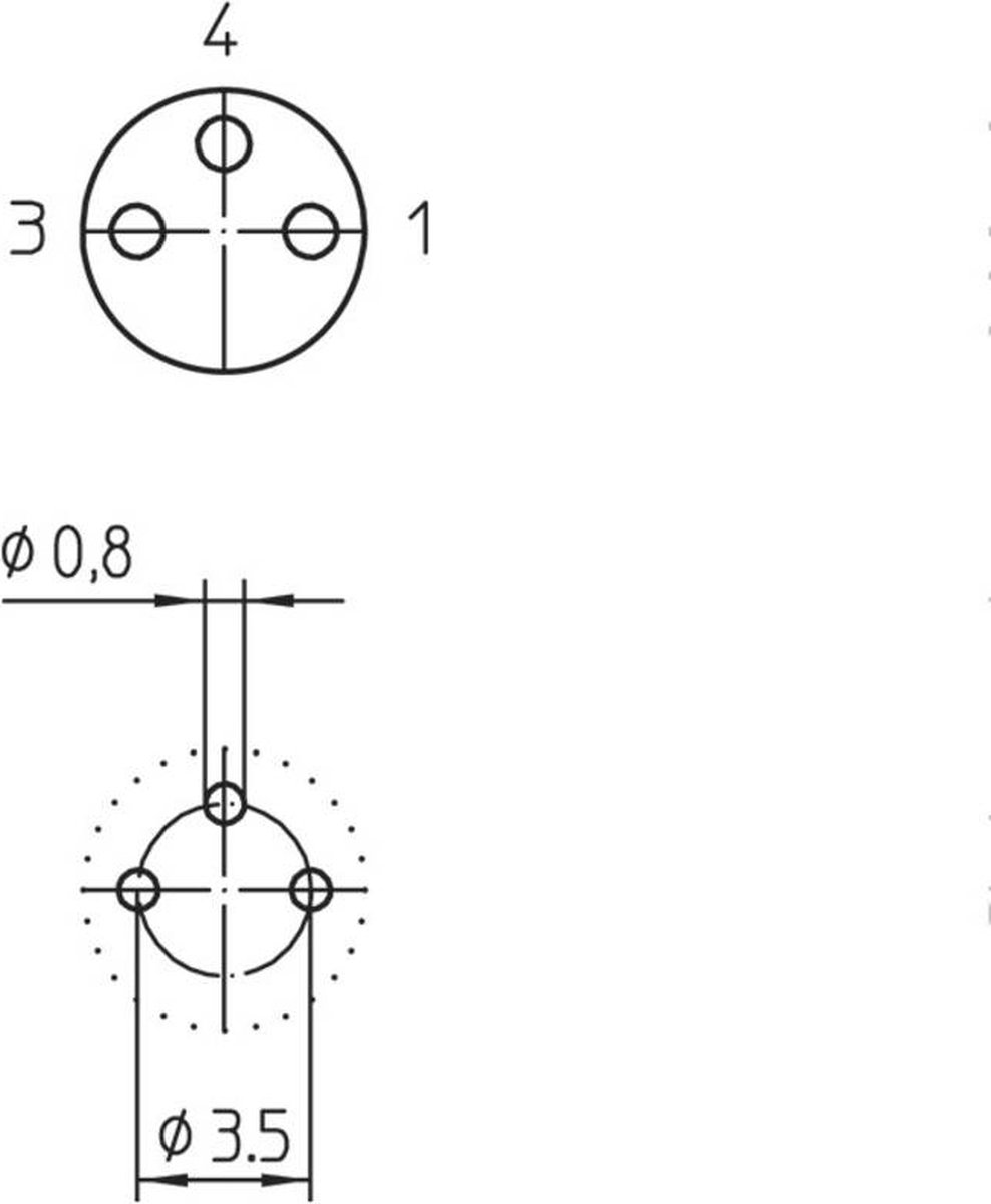 Lutronic 1220 Sensor/actuator steekconnector M8 Aantal polen: 3 Bus, inbouw 1 stuk(s)